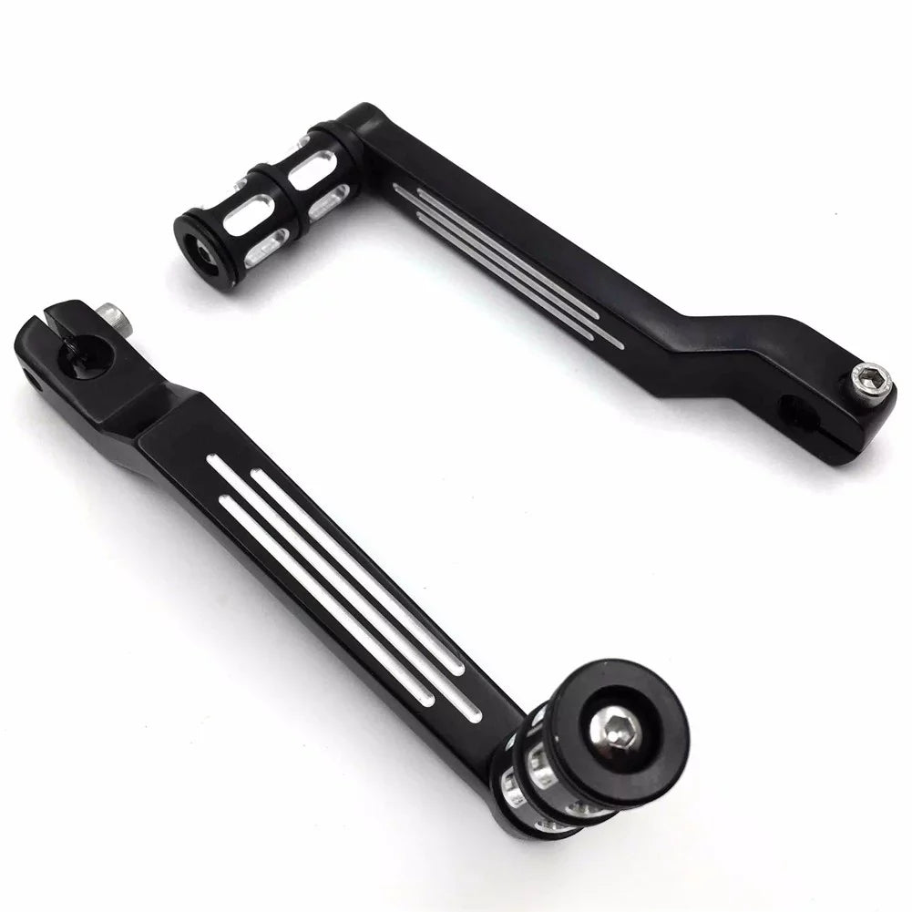 Harley later HTT- Electra Aluminum Levers Toe w/ Shifter Shift Black 009C- Pegs Heel 1988 Davidson For Glide Style and