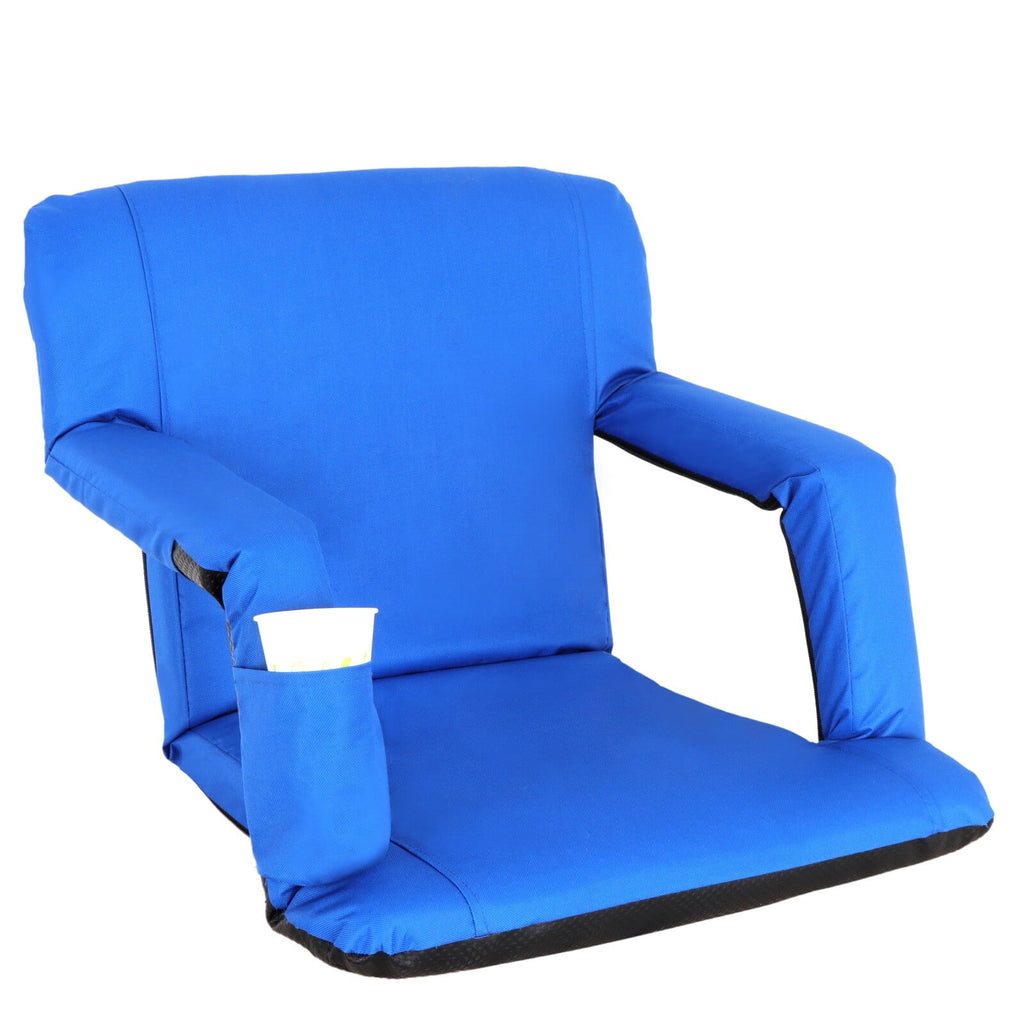 Cushion Folding Seat Chair Blue Stadium Bleacher, Portable Padded HomGarden