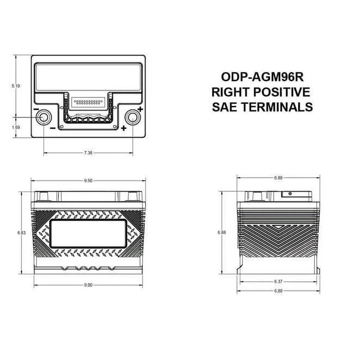 Battery 90 Size, Series Capacity Reserve 600 Performance CA, Group Odyssey CCA, Battery: 700 96R Minute