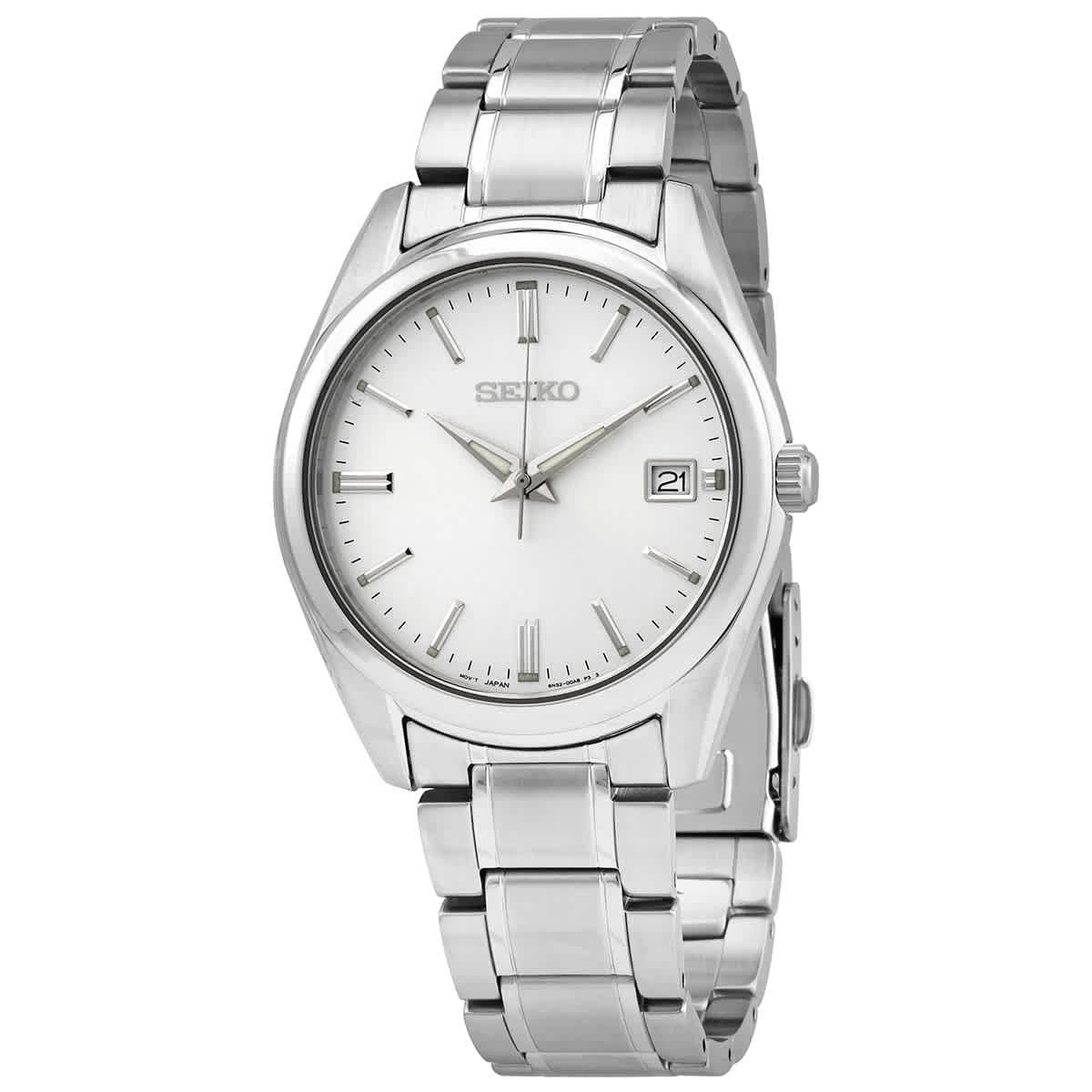 Dial Men's Watch Seiko Essentials Silver Quartz SUR307