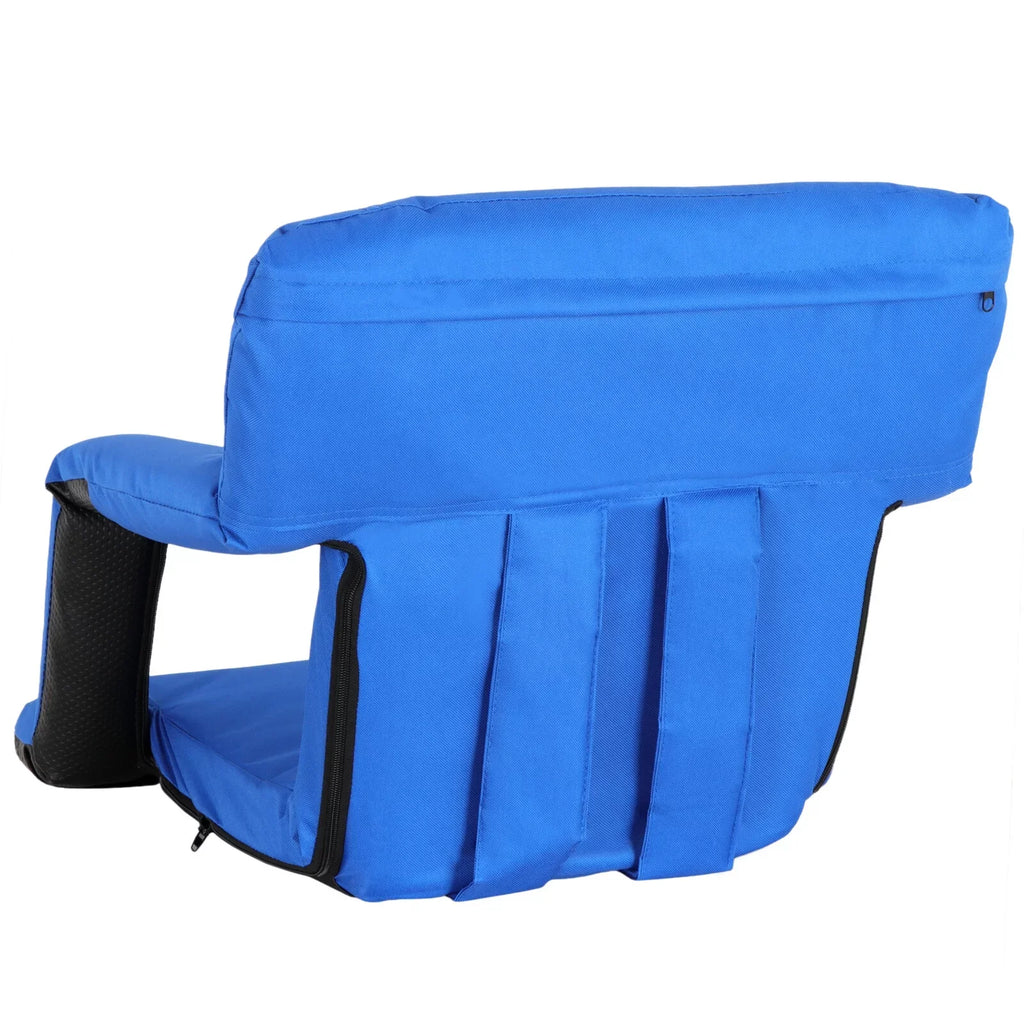 Cushion Folding Seat Chair Blue Stadium Bleacher, Portable Padded HomGarden
