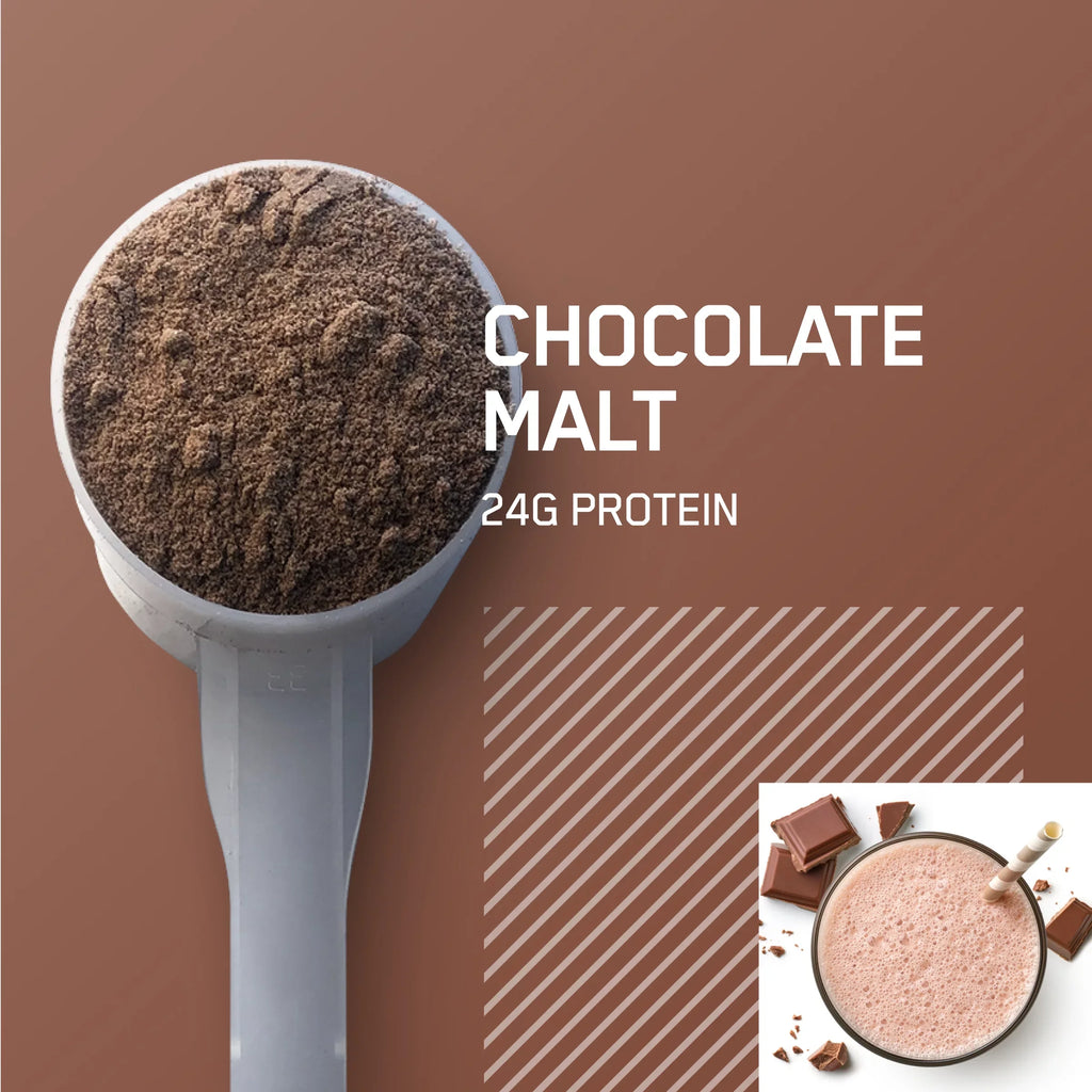 24 Whey Nutrition, Gold 100% Servings Chocolate 2 Powder, Optimum g 29 lb, Malt, Standard Protein Protein,