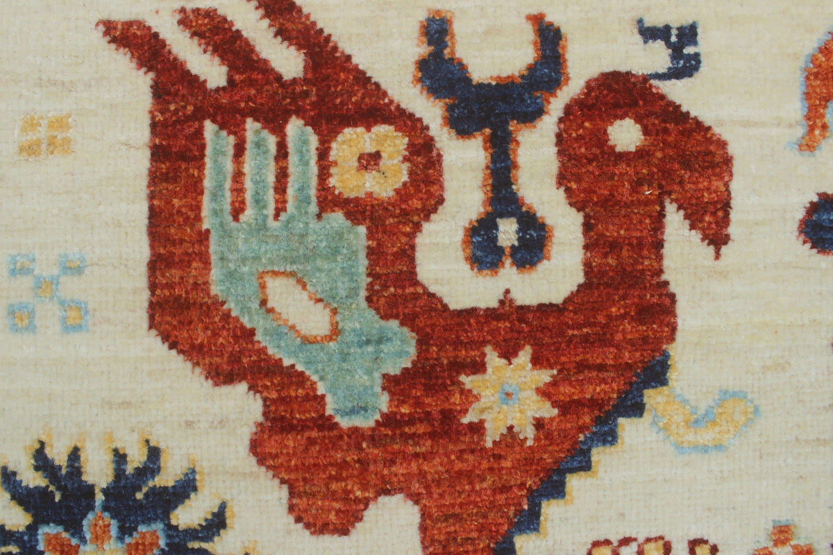 8'8" 11'11" Gormal Ivory/Blue x Aria Rug,