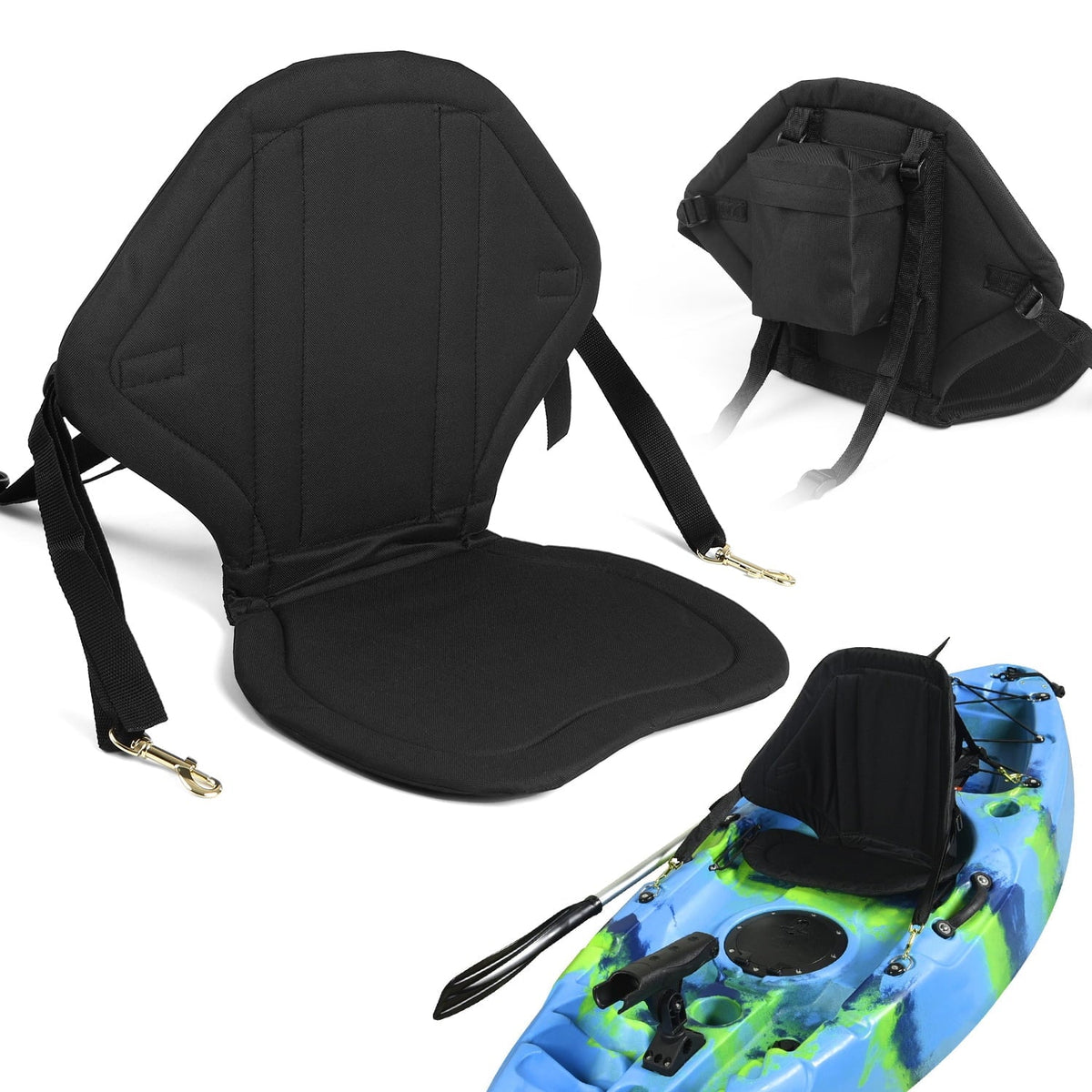 with Pad for Children Seat Cushioned Back - Kayak Comfortable Apexeon Support Watersports Seat