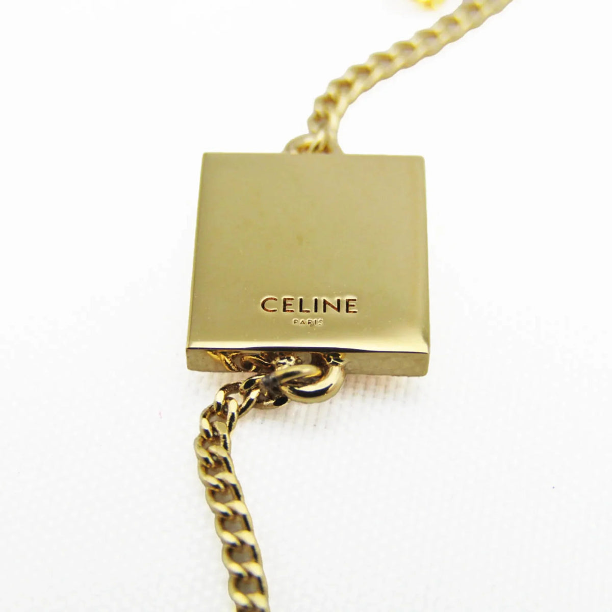 Charm Metal (Good) Stone Pre-Owned Celine 46B0 No P Gold Bracelet 6BRA Alphabet