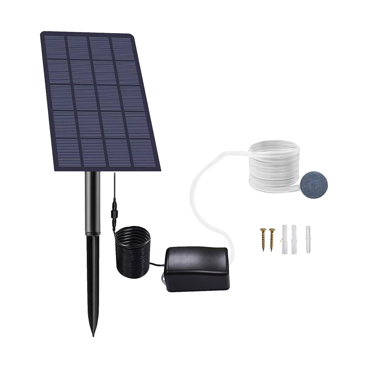 Oxygenator Pipe Garden Fishing with Air Aerator Fish Stones Pool Pump moobody Air Aquarium Bubble Pump for Aerator Plug-in Oxygen Oxygen 2W Solar Fish Pond