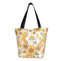 Capacity Mushrooms Lukts Bag,Shoulder Women'S Bag Bag Groovy Flower Large Hippie Shopping Tote Hobos Handbags