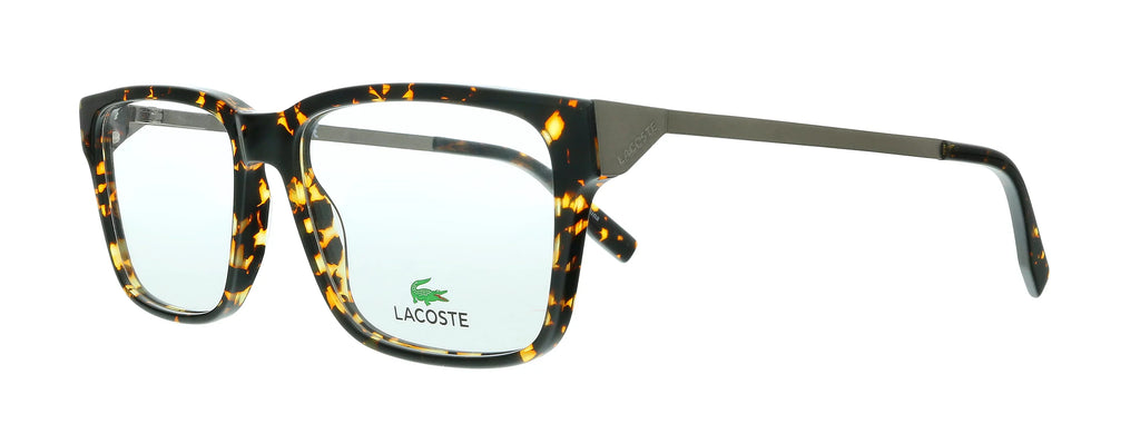 Eyeglasses Modified L2867 Rectangle Havana Dark mens 220 for Lacoste