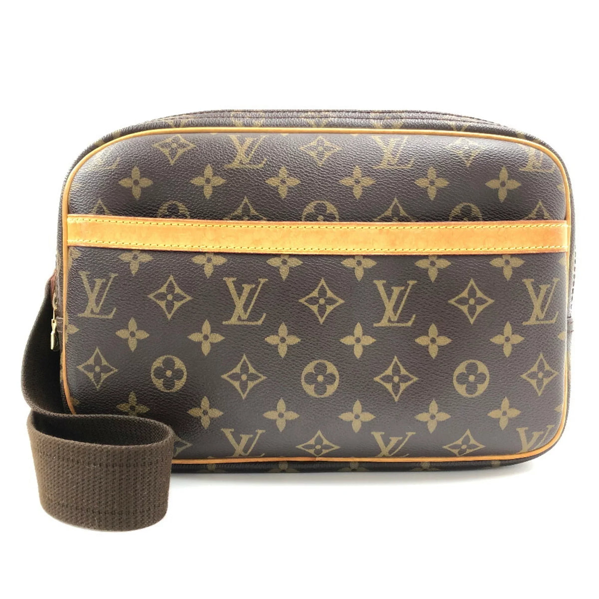 (Fair) M45254 Monogram Shoulder Bag Pre-Owned Canvas Women's Vuitton Louis VUITTON Reporter PM LOUIS
