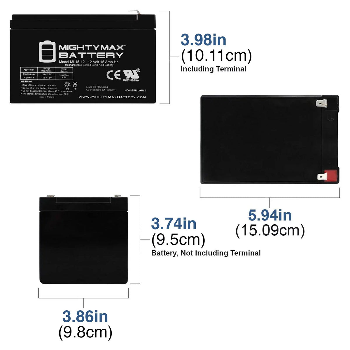 Electric F2 Scooter for 500W Battery 12V Replacement EVO 15AH