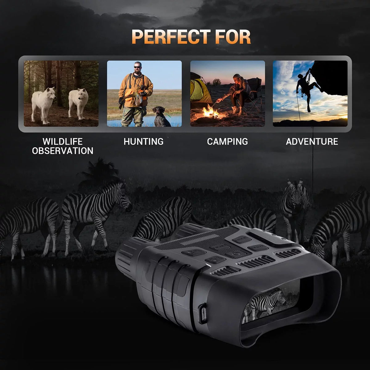 Goggles Vision Video from BEBANG Night HD Viewing Night 984ft/300m with 32GB Infrared Vision Binoculars, and Modes, Card, Photo