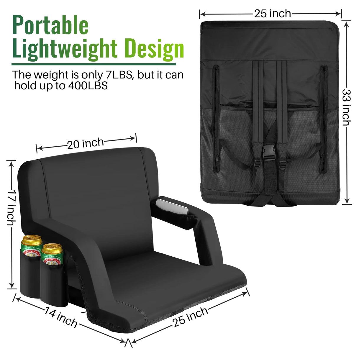 for Wide Bleachers, Lawns, Thicken Bleacher for Backyards Women's Tournament Seat, Pack Soccer National Worcest Chair Stadium 2 Folding Waterproof