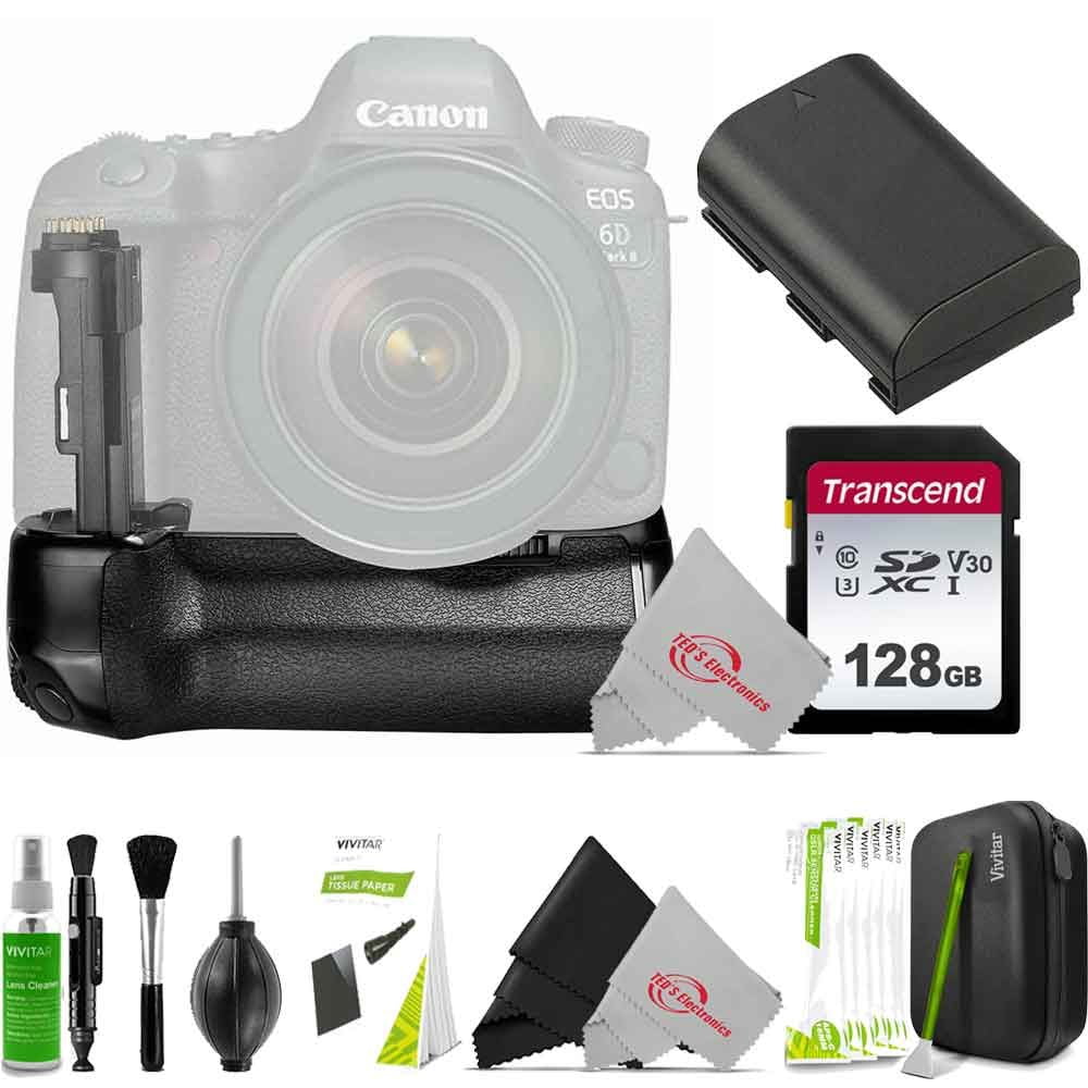 Digital with Camera MII Grip for Canon LP-E6 Power Battery Vivitar 6D Battery Kit SLR Accessory and