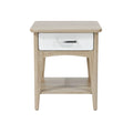 Minimalist Wooden Nightstand with Drawer and Open Shelf