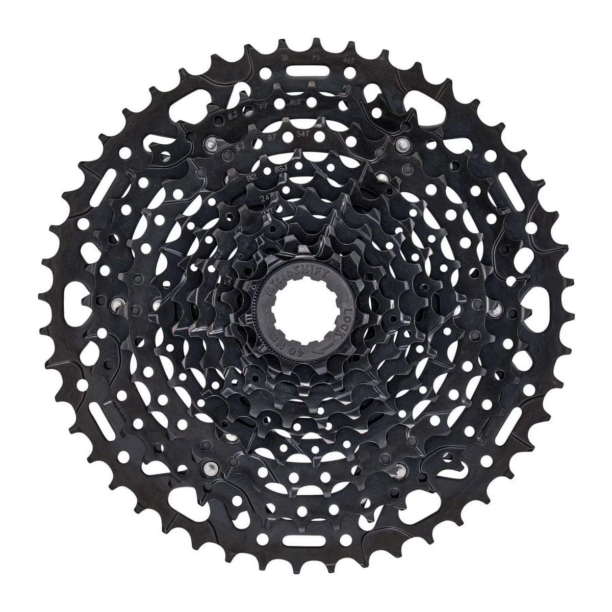 '- Hardened microSHIFT Steel ADVENT ED Cassette Black, 10 Cogs X Speed, 11-48T,