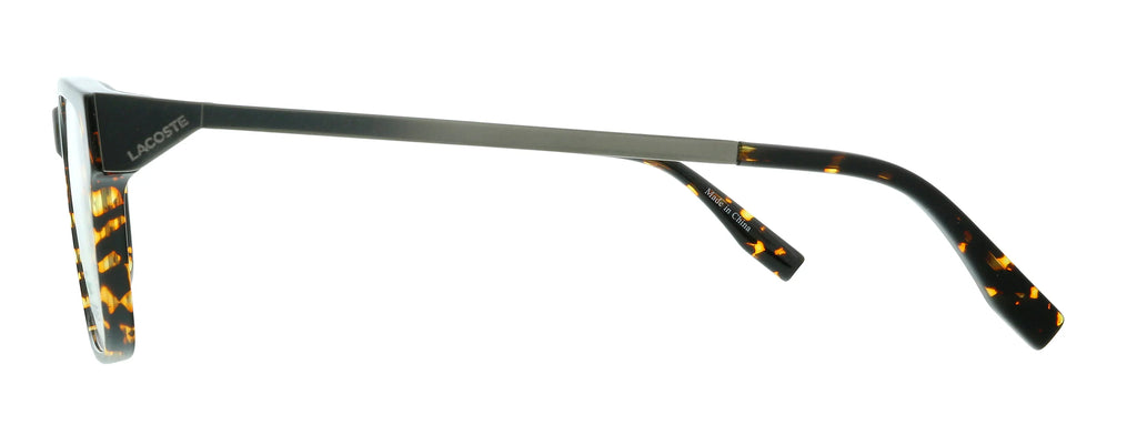 Eyeglasses Modified L2867 Rectangle Havana Dark mens 220 for Lacoste