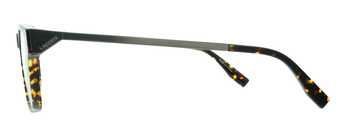 Eyeglasses Modified L2867 Rectangle Havana Dark mens 220 for Lacoste