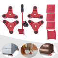 Universal Furniture Steel Kit with Dolly Alloy Furniture Wheel Fichiouy Mover Mover Red