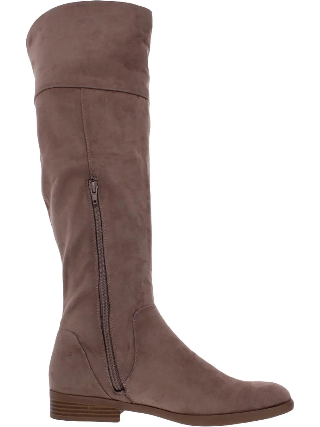 Round Slip Boots Zipper COMPANY Resistant Beige STYLE Dress Toe Womens M Lessah Shoes 6 &