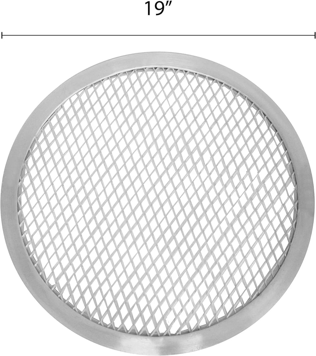 Baking Restaurants Baking Home Screen 2 Pizza 19” for & Round Pan Pizza TrueCraftware- Rim- Seamless Aluminum Tray Kitchen of Bakeware Set Round Pizzeria Screen Tray Pizza