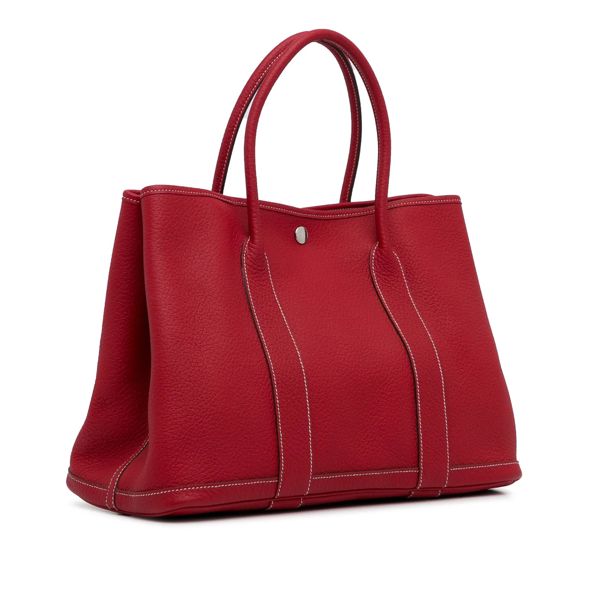Negonda Bag Authenticated Tote Party (Good) Hermès 36 Red Unisex Pre-Owned Calf Leather Garden