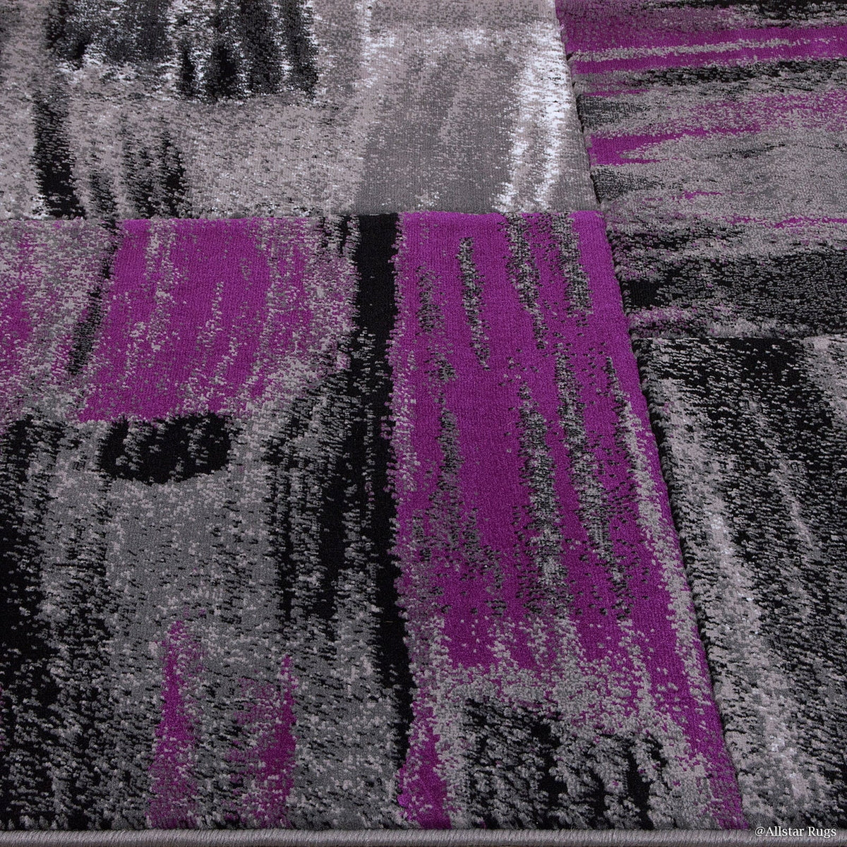 Modern Purple Rug Allstar 6' (5' Rugs Weave x Contemporary Technique Purple Drop-Stitch in Woven 11")