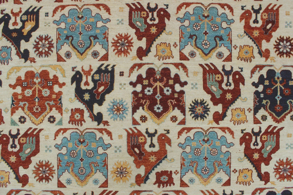 8'8" 11'11" Gormal Ivory/Blue x Aria Rug,
