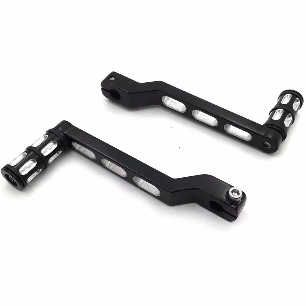 Glide Levers Shifter Shift Heel 1988 Style Levers/Gear w/ Pedal Shift Pegs 009A- For Motorcycle Harley Aluminum HTT- Toe and Electra Black Davidson later
