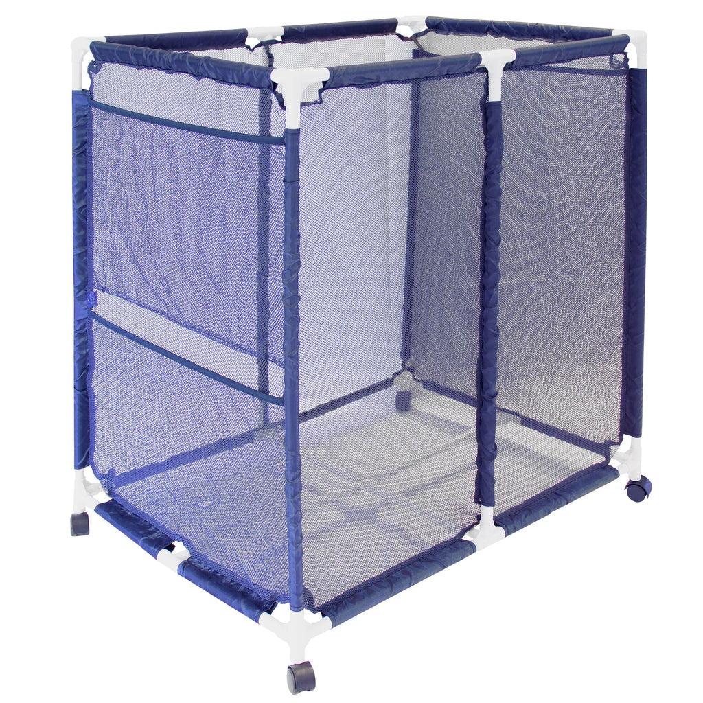 Floats, Blue x L Storage White Essentially Bin, Rolling Pool / Style Toys Yours 25.4" Large, x 37.5" 455102 W Organizer Equipment (35" Balls, H), and Mesh