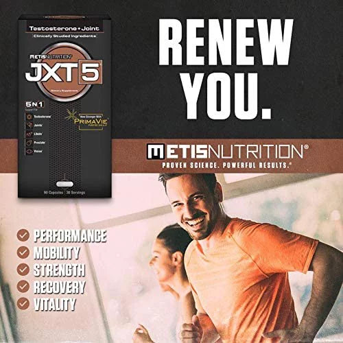 Boost, Support, Men's Health Testosterone Energy Nutrition Prostate, to 5-in-1 Libido, Booster Joint Vision Test Capsules) and Metis - Joint Health JXT5 Supplement and (90 and - Improve