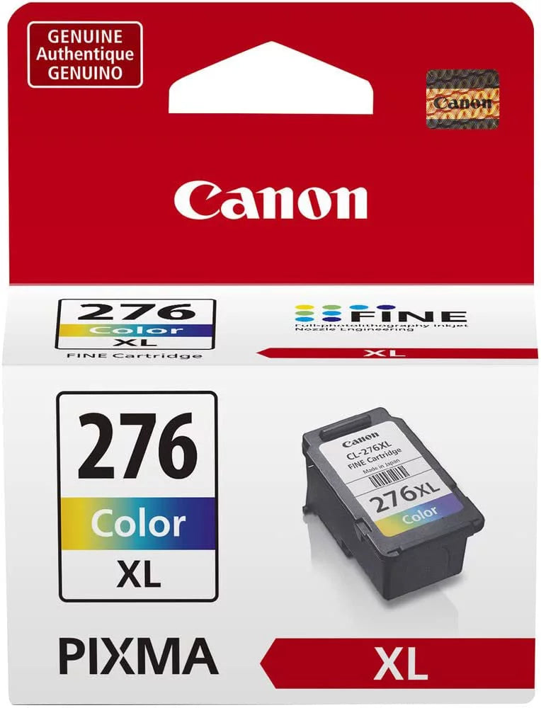 Capacity Canon Retail - High XL (4987C001) and PG-275 XL Cartridges Ink (4981C001) Canon CL-276 Black Color Packaging
