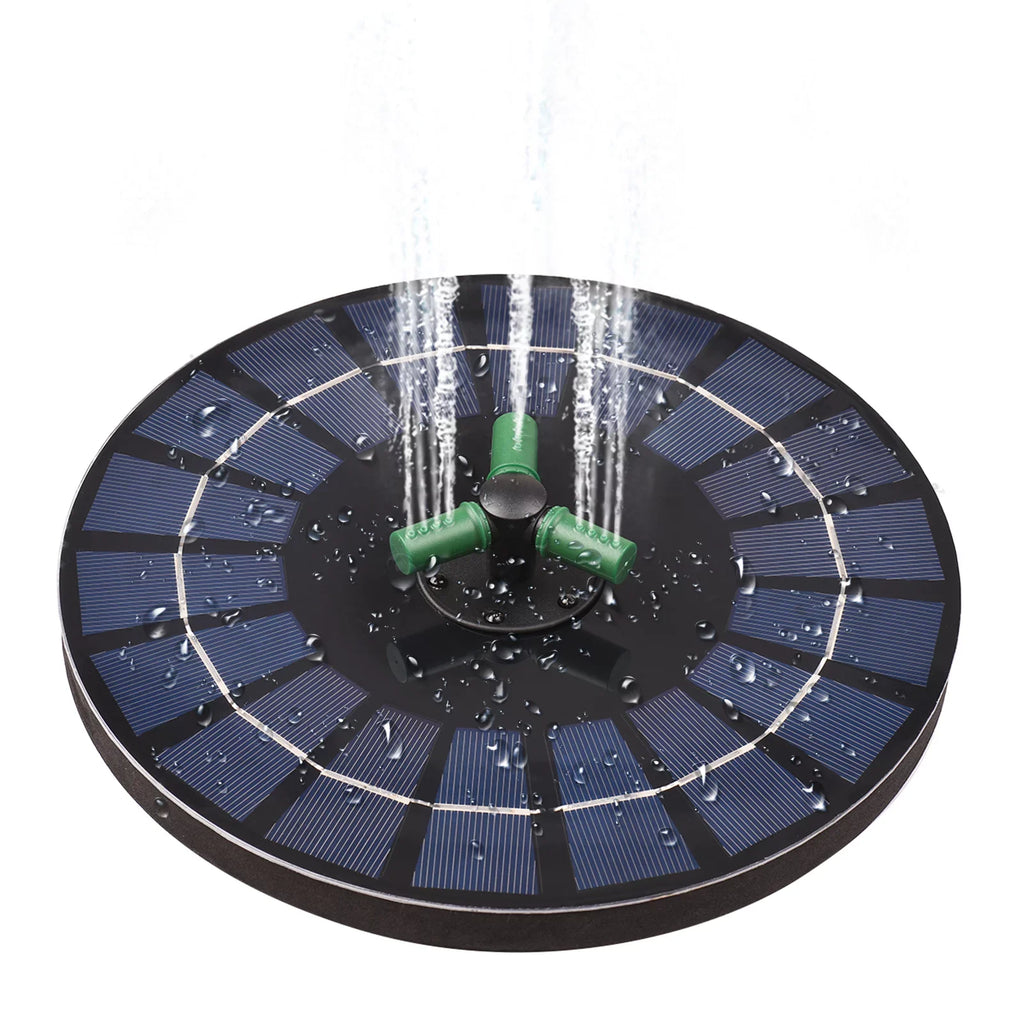 With With Light Solar Garden Pump Auto-Shut Inch Colorful 9 LED Bath Fountain Bird for 6W Small off Battery Rotatable Pump Fountain Water Pond Solar Nozzle