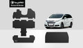 Heavy Weather Duty Cargo in USA) - Rubber Compatible Full Odyssey - - ToughPRO (Made Mats with HONDA All Black with - Set 2014