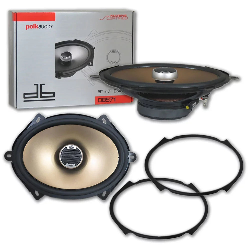 x Audio Polk / 2-way x 6 Certified Audio Speakers 7" 5 Marine inch 8 Coaxial Car