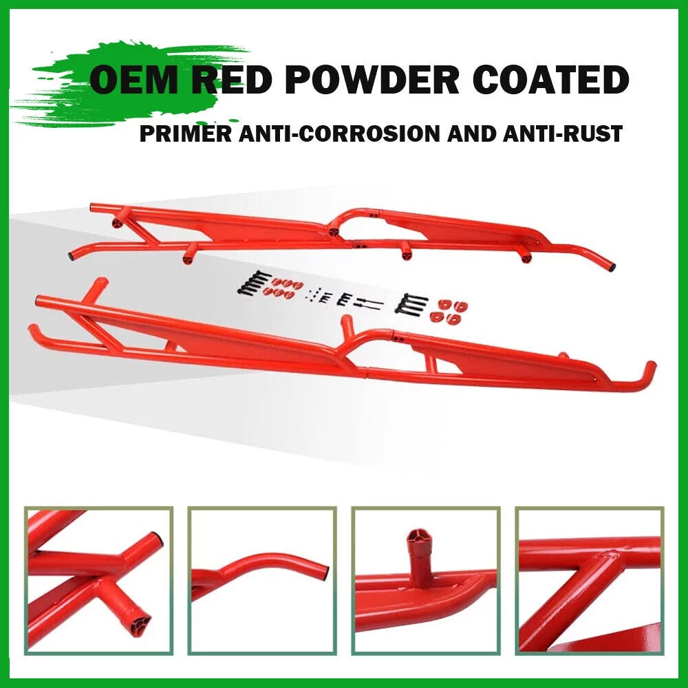 Rock Can-Am Sliders Bars for Nerf Max ELITEWILL 2017-2021 Seater X3 Maverick RED - 4