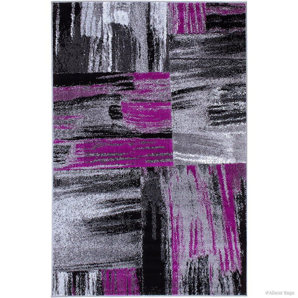 Modern Purple Rug Allstar 6' (5' Rugs Weave x Contemporary Technique Purple Drop-Stitch in Woven 11")