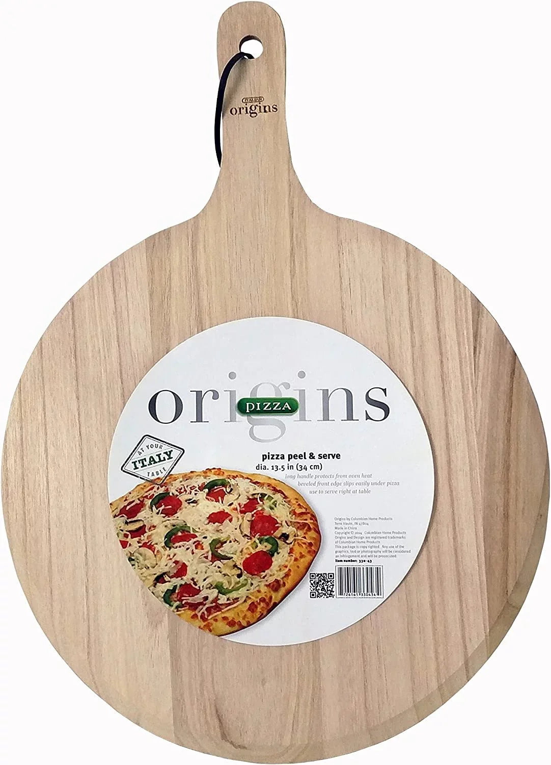 Pizza by Origins 21-Inch Peel, 13 Wood, Round Italian