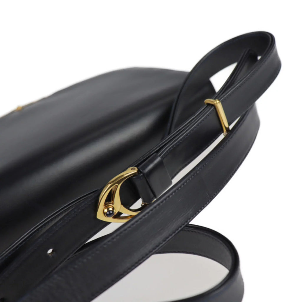 sapphire leather line navy Pre-Owned (Good) dark shoulder Cartier calf 2WAY bag CARTIER clutch