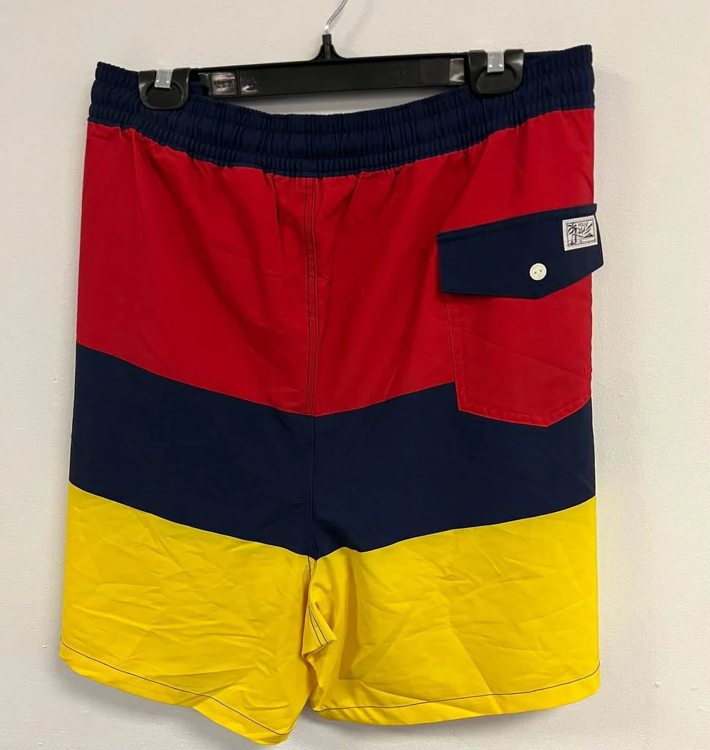 Classic Trunks, Multi,4XB Ralph Lauren Men’s Traveler 5.75¨ Swim Polo