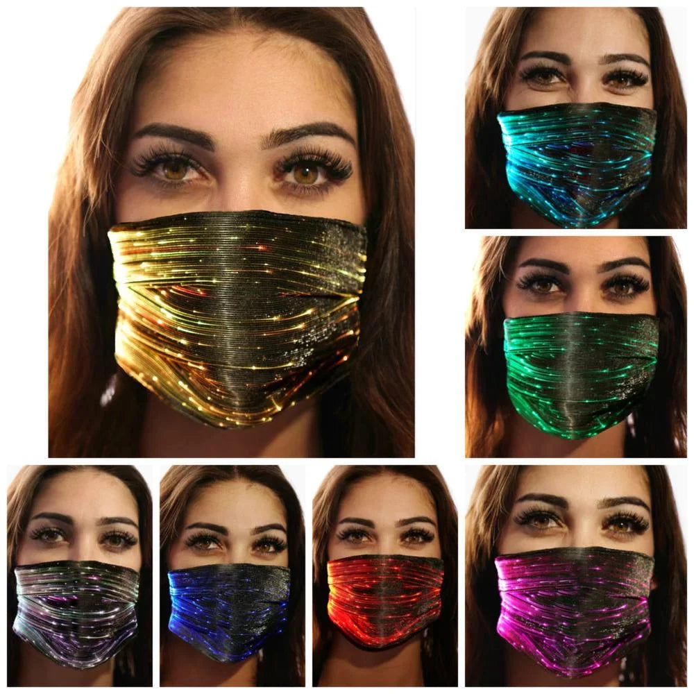 Fashion Party Western 106332 Inc. Mask Black - LED