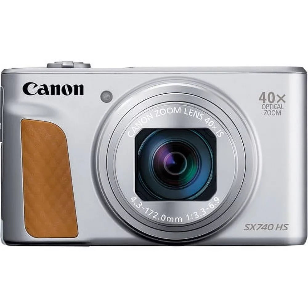 SX740 Tripod, HS SD, (Silver) PowerShot 64GB Canon Digital with More and Camera
