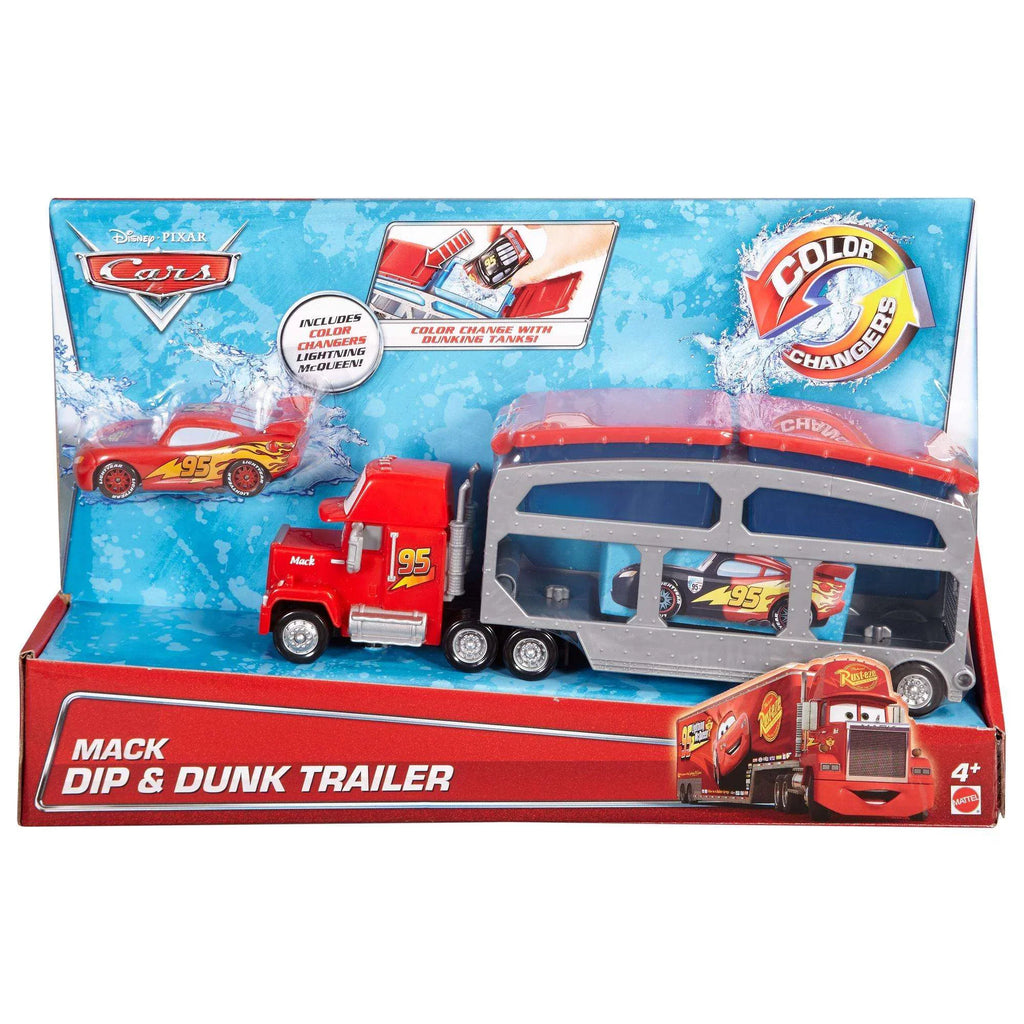 & Disney/Pixar Dip Dunk Cars Lightning Mack Trailer with McQueen