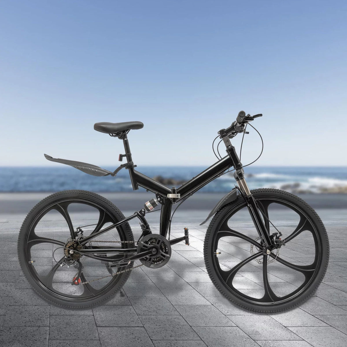 Bicycle Loading Adult City Black Max 150kg/330lbs Folding Shifter Carbon 26" Light Folding Bike Steel Camping 21-Speed Miumaeov Bike Weight