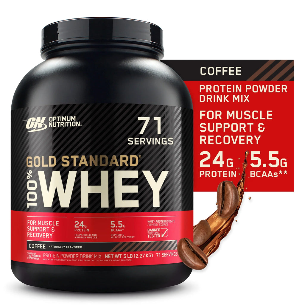 Powder, Servings 100% 71 Nutrition, Whey 5 Coffee, Protein Optimum lb, Gold Standard