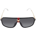 64mm, 1019/S 10mm Sunglasses, Pilot Carrera Gold/Gray Shaded,