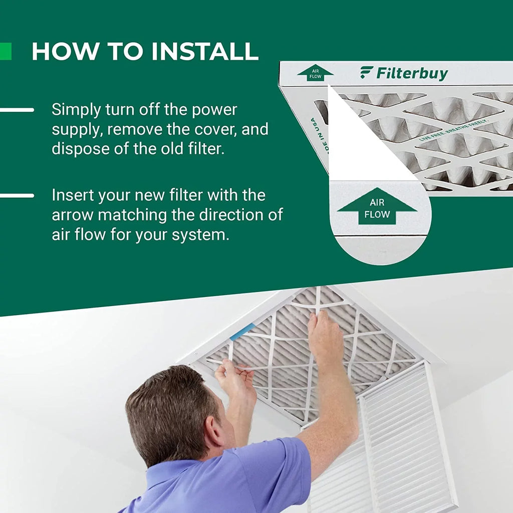 20x20x4 Furnace AC HVAC Filterbuy Filters 8 (12-Pack) Pleated MERV Air