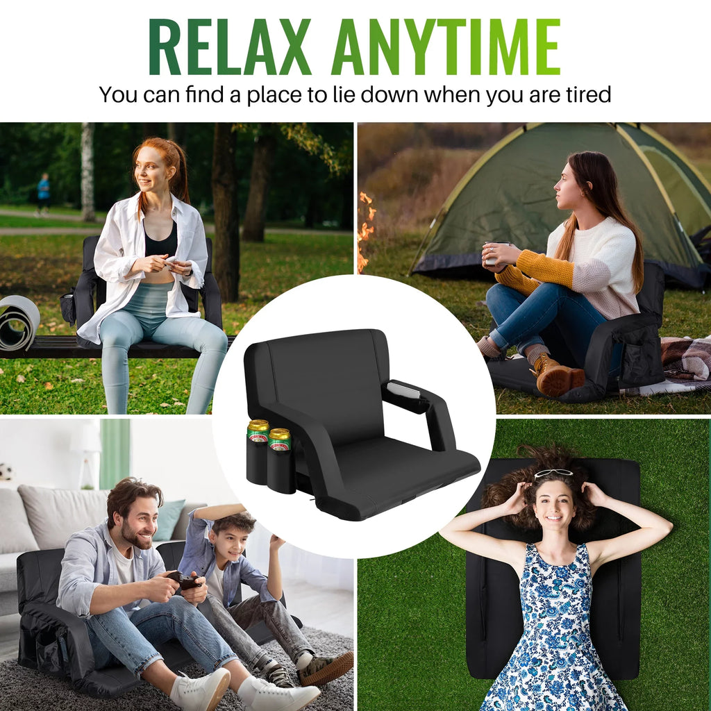 for Wide Bleachers, Lawns, Thicken Bleacher for Backyards Women's Tournament Seat, Pack Soccer National Worcest Chair Stadium 2 Folding Waterproof