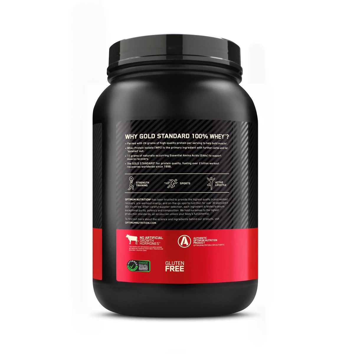 24 Whey Nutrition, Gold 100% Servings Chocolate 2 Powder, Optimum g 29 lb, Malt, Standard Protein Protein,