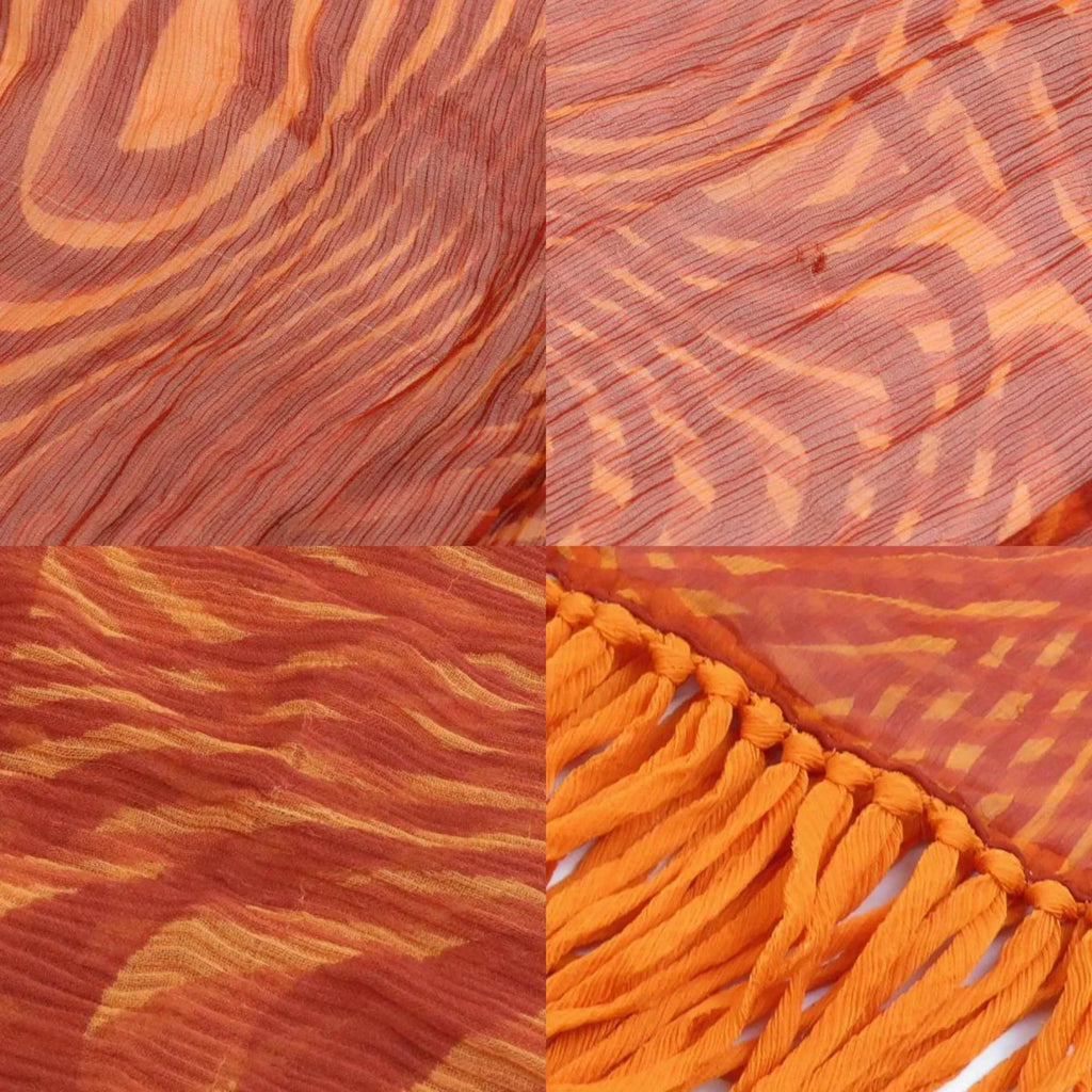 silk scarf Hermes HERMES orange Pre-Owned ladies (Good) e55906a
