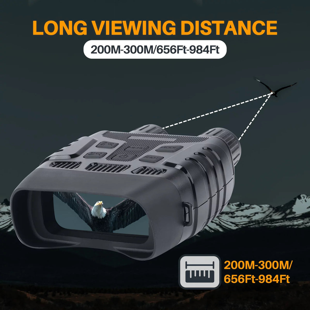 Goggles Vision Video from BEBANG Night HD Viewing Night 984ft/300m with 32GB Infrared Vision Binoculars, and Modes, Card, Photo